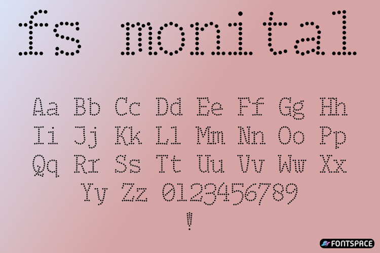 Preview of fs monital Font