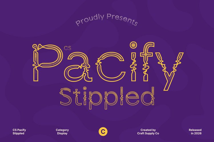 Preview of CS Pacify Stippled Font