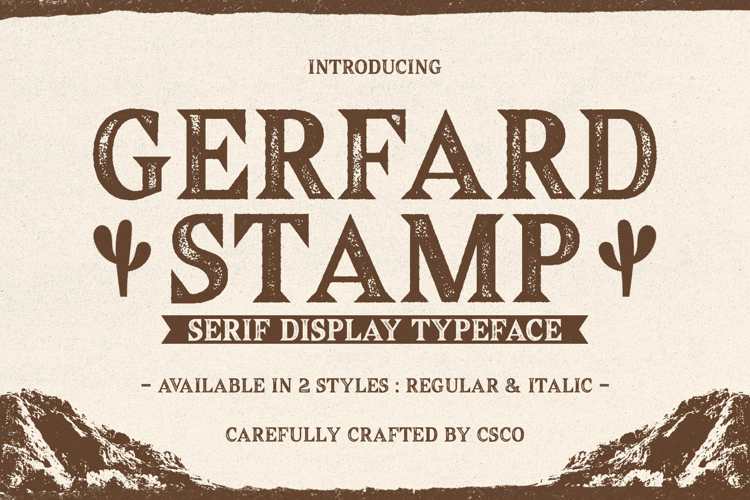 Gerfard Stamp Font