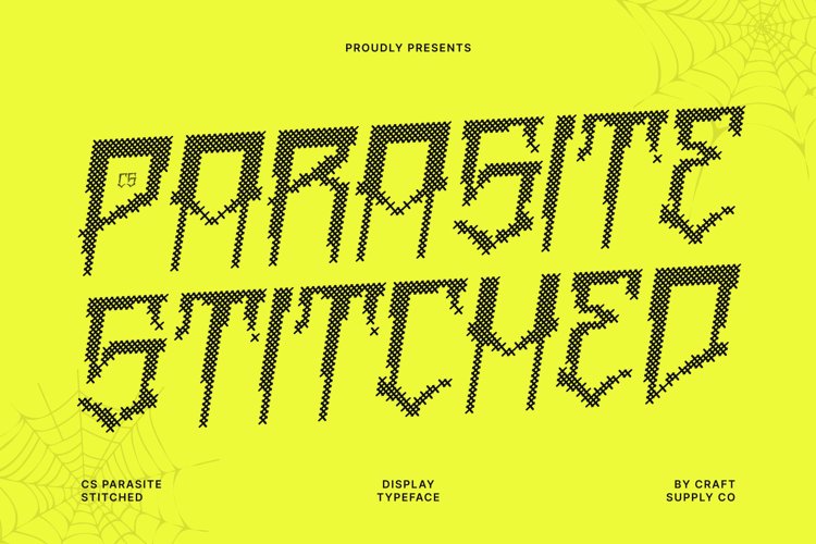 Preview of CS Parasite Stitched Font