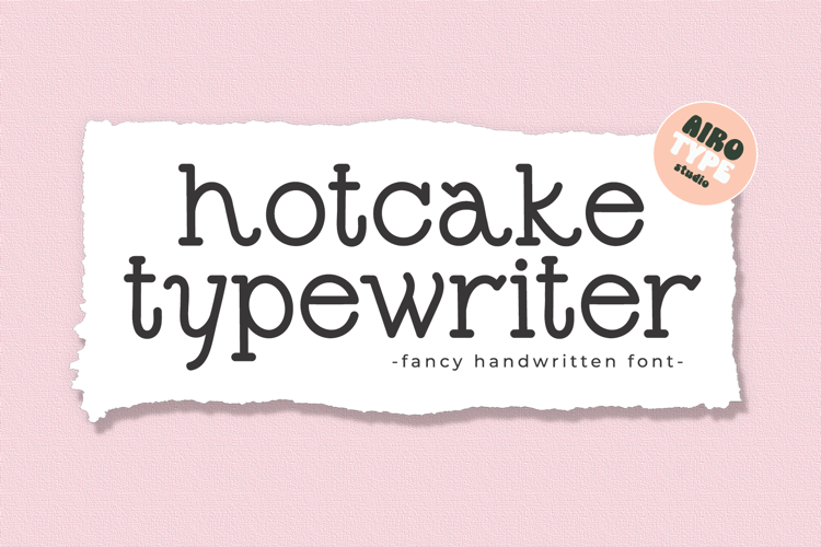 Preview of Hotcake Typewriter Font