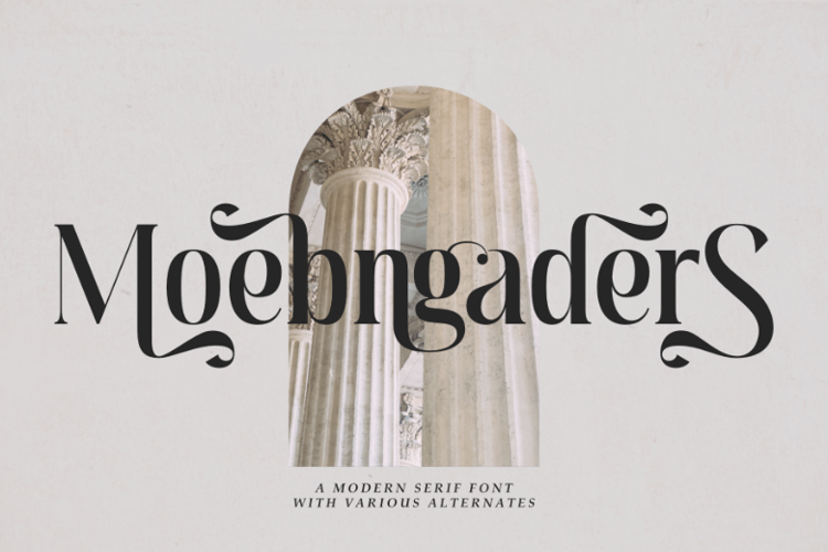 Preview of Moebngaders Font