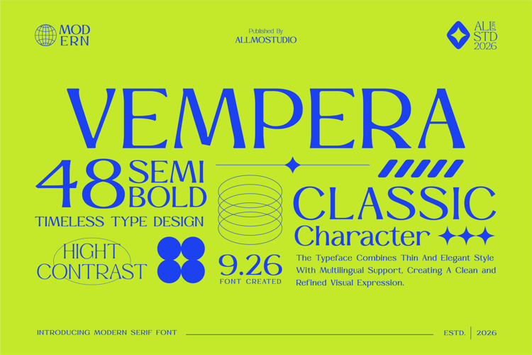 Preview of Vempera Semi Bold Font