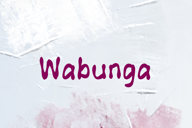 Preview of w Wabunga Font