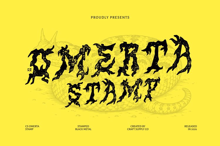 Preview of CS Omerta Stamp Font