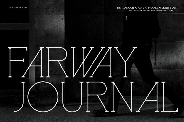 Preview of Farway Journal Font
