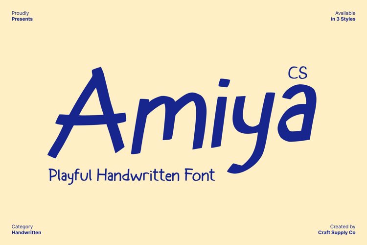 Preview of CS Amiya Font