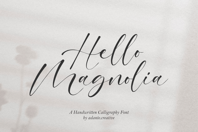 Hello Magnolia Font