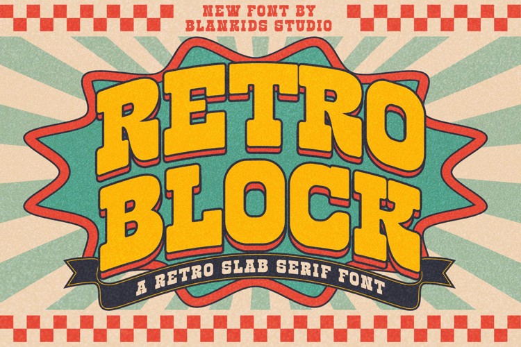 Retro Block Font