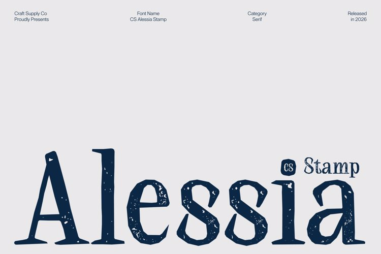 Preview of CS Alessia Stamp Font