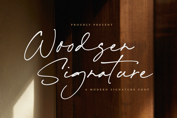 Woodsen Signature Font