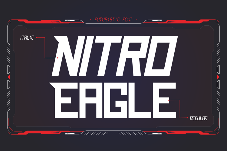 Preview of Nitro Eagle Font