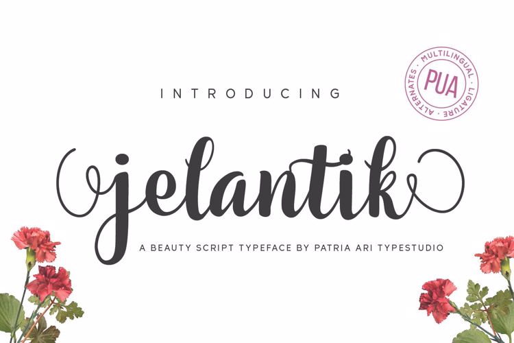 Jelantik Script Font