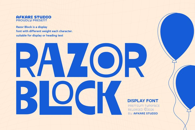 Preview of Razor Block Font