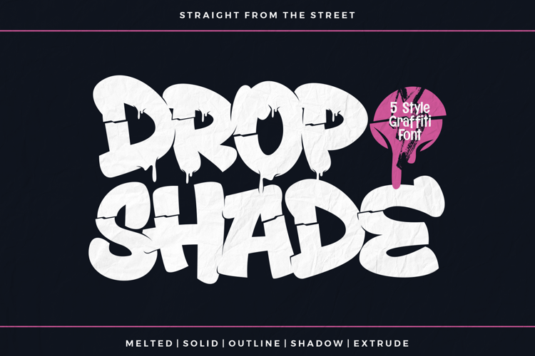 Preview of Drop Shade Graffiti Font