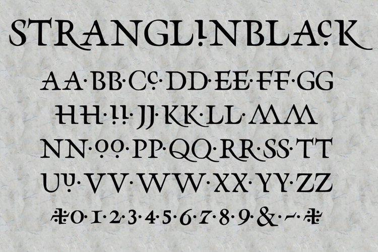 Stranglinblack Font