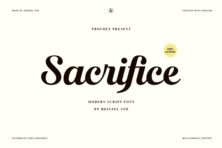 Sacrifice Font | Heinzel Studio | FontSpace