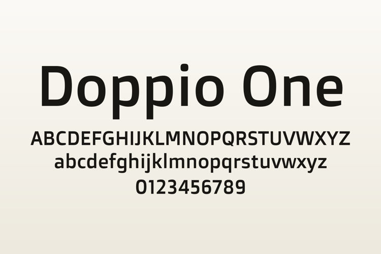 Preview of Doppio One Font