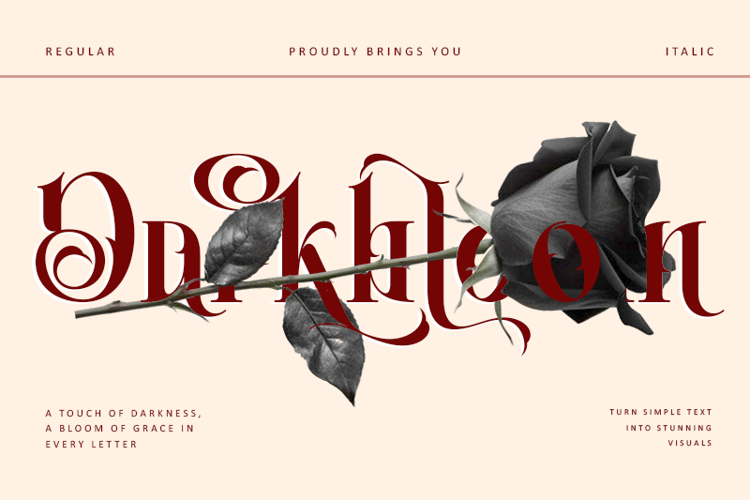 Preview of Darkbloom Font