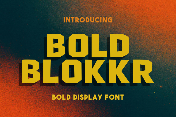 Preview of Bold BLOKKR Font