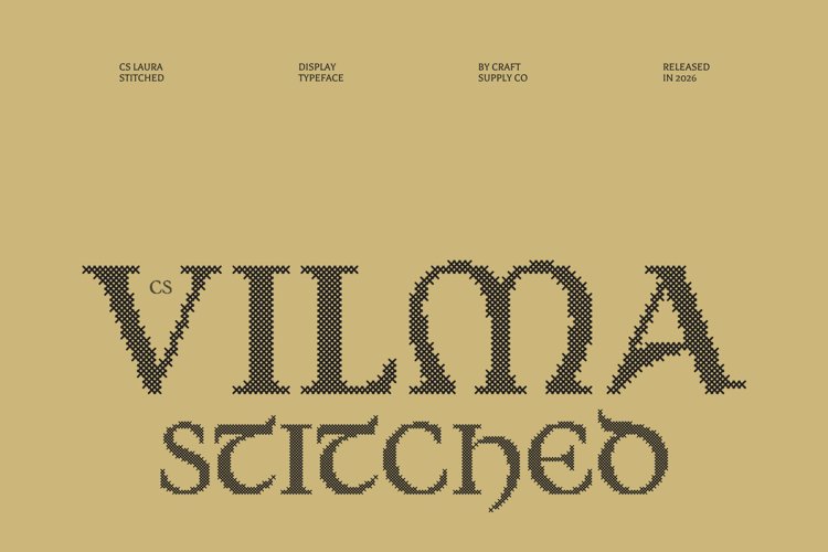 Preview of CS Vilma Stitched Font