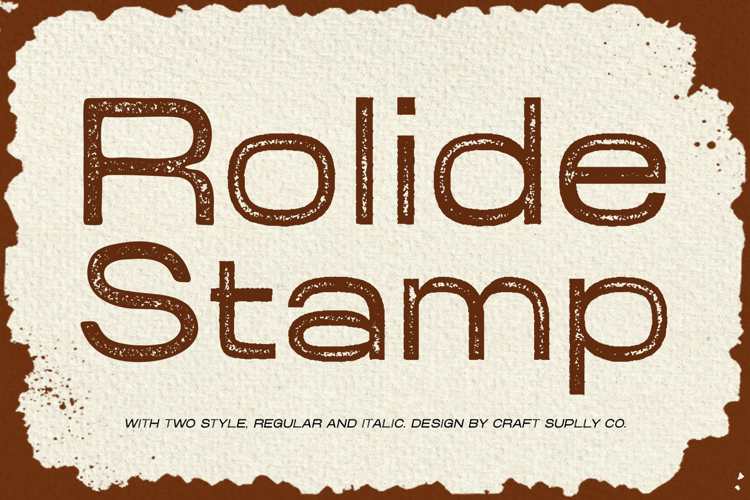 Preview of Rolide Stamp Font