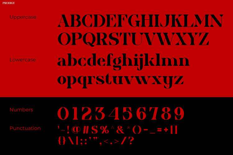 Preview of Prodigy Font