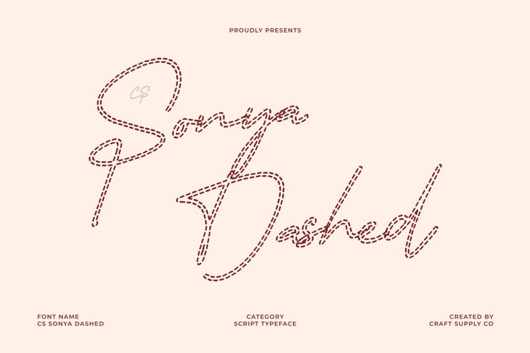 Preview of CS Sonya Dashed Font