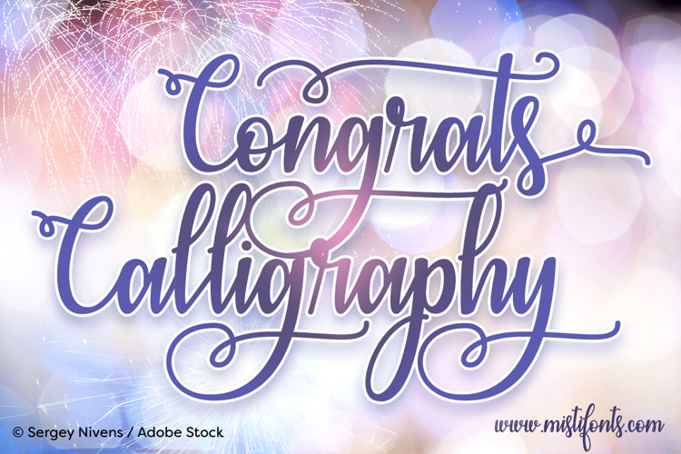Congrats Calligraphy Font