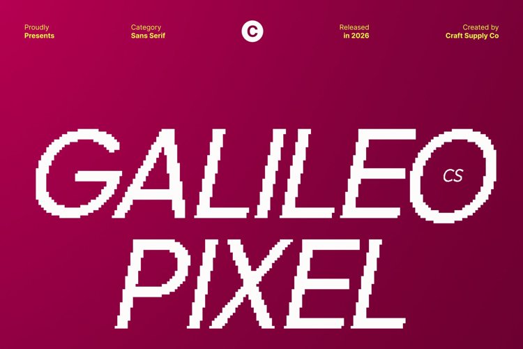 Preview of CS Galileo Pixel Font