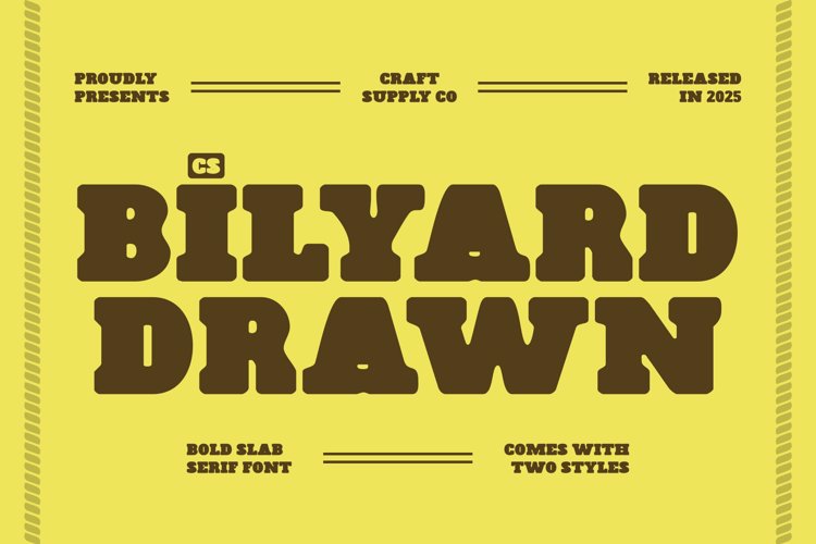 Preview of CS Bilyard Drawn Font