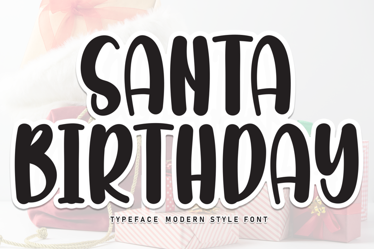 Preview of Santa Birthday Font