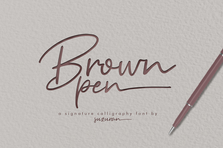 Brown Pen Font