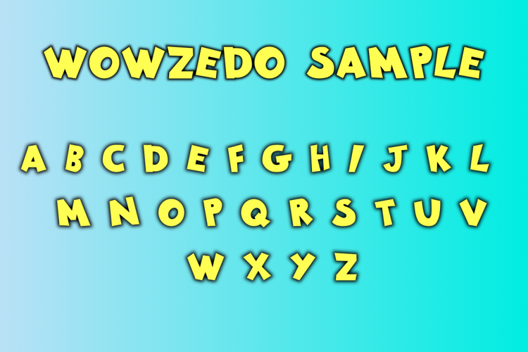 Wowzedo Sample Font