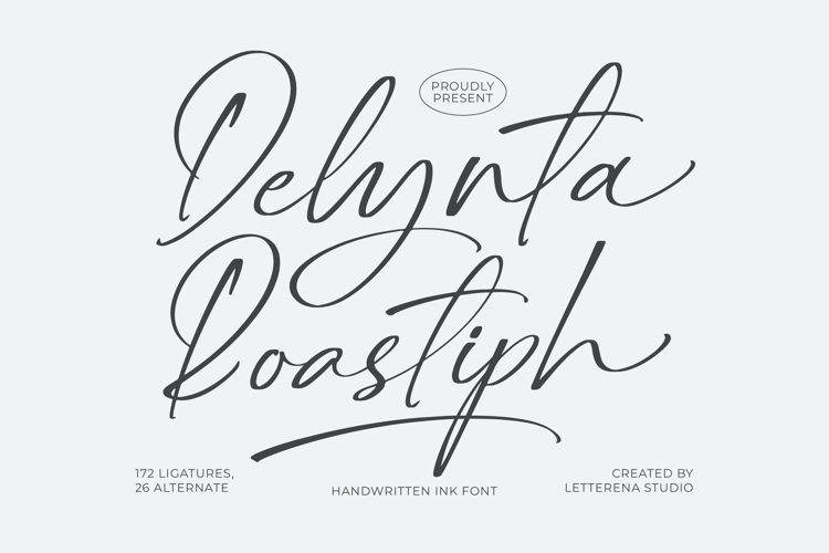 Preview of Delynta Roastiph VERSION Font