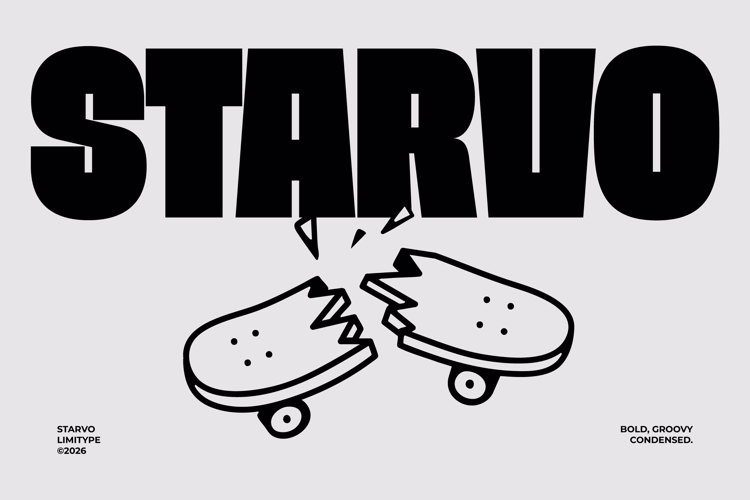 Preview of Starvo - Bold Condensed Font