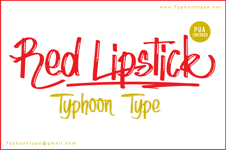 Red Lipstick Font