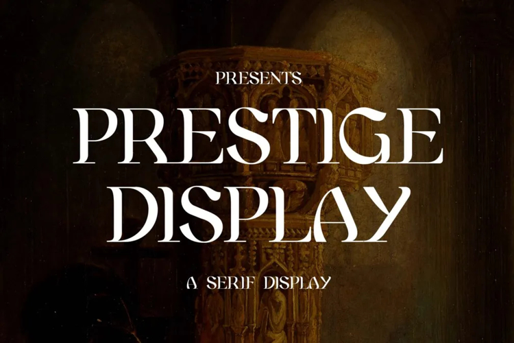 Preview of Prestige Display Vintage Roman Font