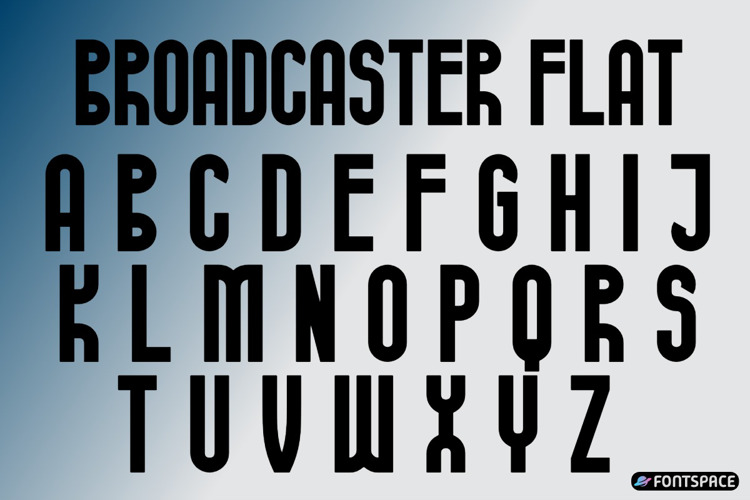 Preview of Broadcaster Flat Font