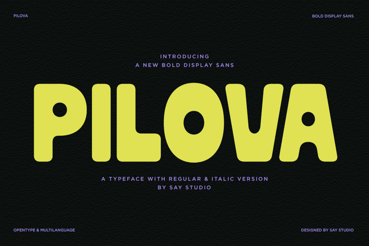 Preview of Pilova Font