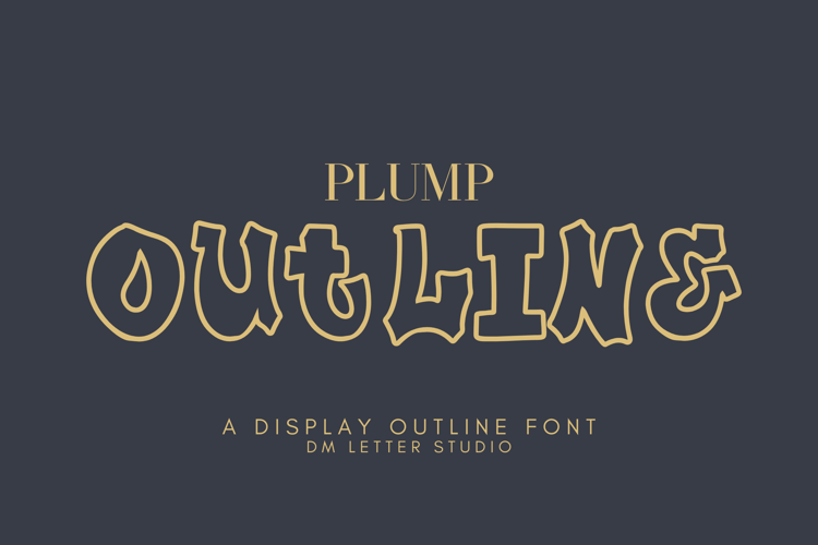 Preview of Plump Outline Font