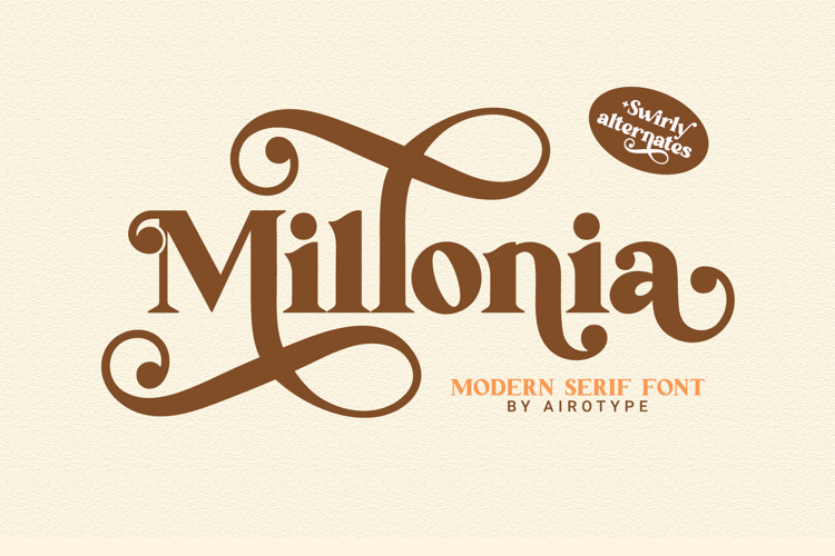 Preview of Millonia Font
