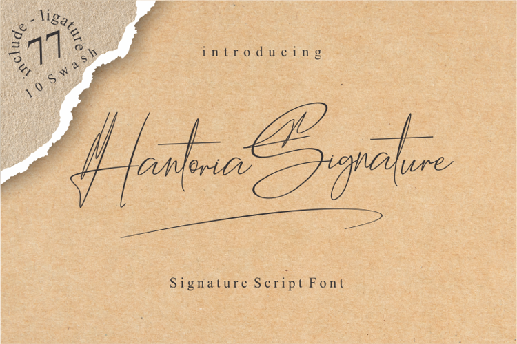 Hantoria Signature No Ligature Font