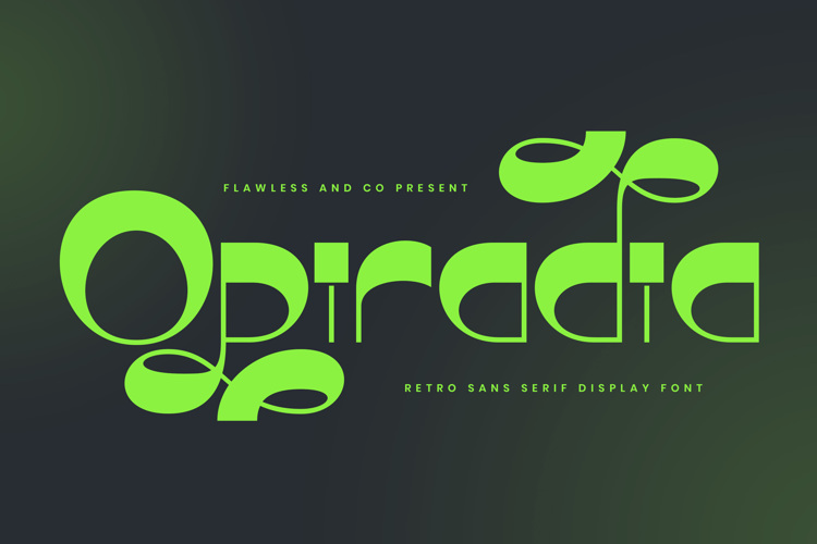 Preview of Opiradia Font