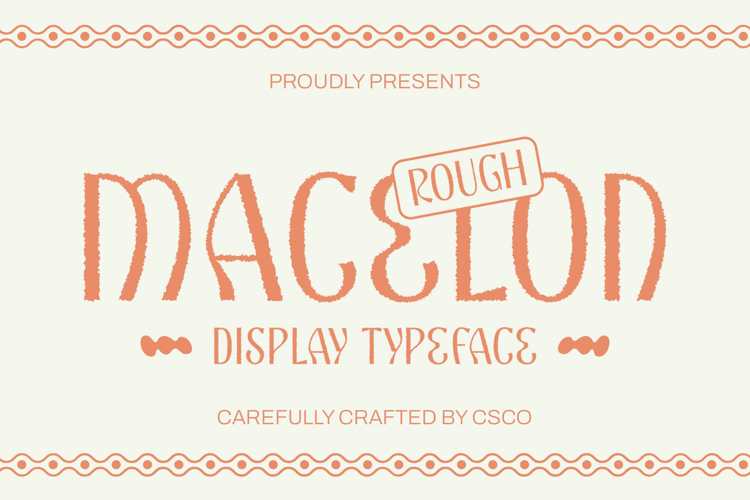 Macelon Rough Font