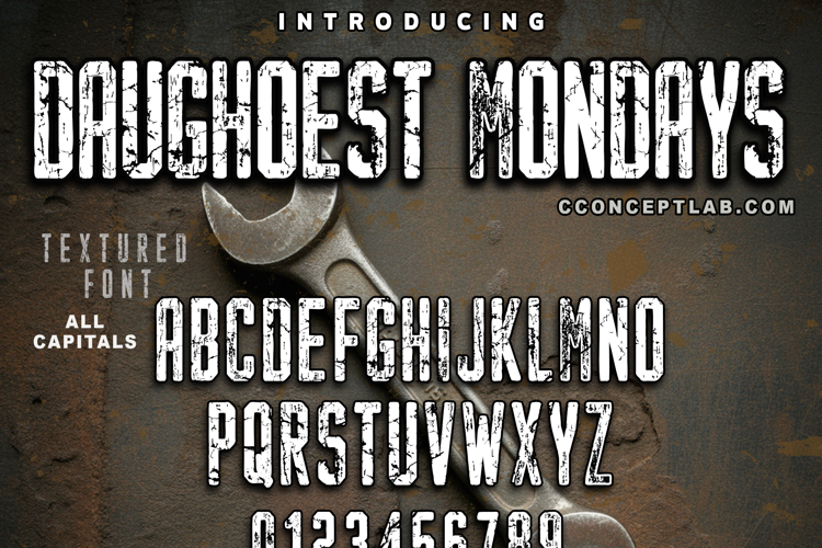 Preview of DAUGHOEST MONDAYS Font
