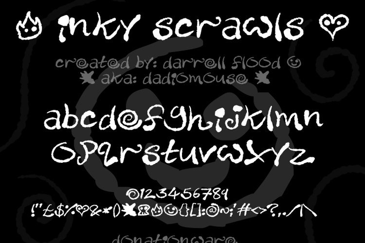 Inky Scrawls Font