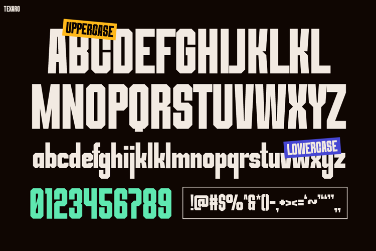 Preview of TEXARO Font