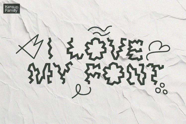 Preview of Kenzoo Supplies Zig Zag Font