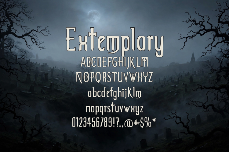 Preview of Extemplary Font